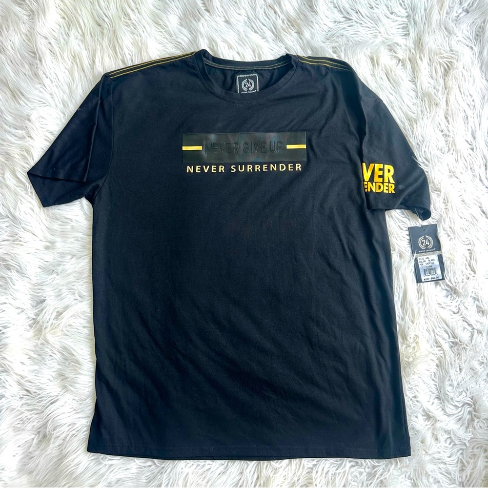 CR24 Bordo Cromato SIZE 4XL Never Surrender Black & Gold Shirt Streetwear Skater